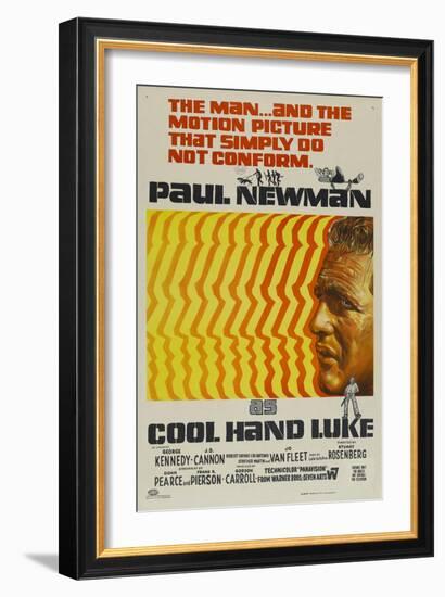 Cool Hand Luke, Australian Movie Poster, 1967-null-Framed Art Print