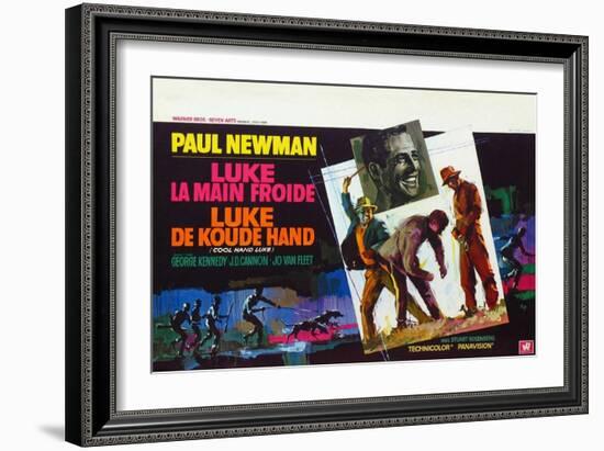 Cool Hand Luke, Belgian Movie Poster, 1967-null-Framed Art Print