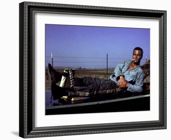 Cool Hand Luke, Paul Newman, 1967, Leg Irons-null-Framed Photo