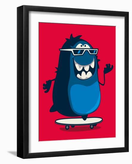 Cool Monster Graphic-braingraph-Framed Art Print