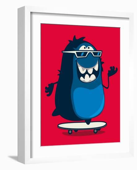 Cool Monster Graphic-braingraph-Framed Art Print