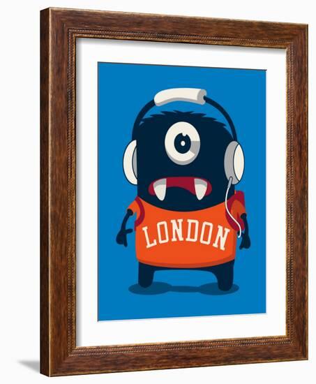 Cool Monster Vector Character Design-braingraph-Framed Art Print