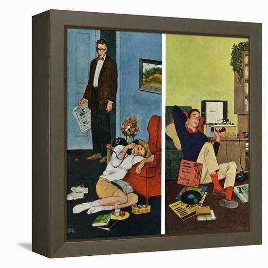 "Cool Record," February 10, 1962-Amos Sewell-Framed Premier Image Canvas