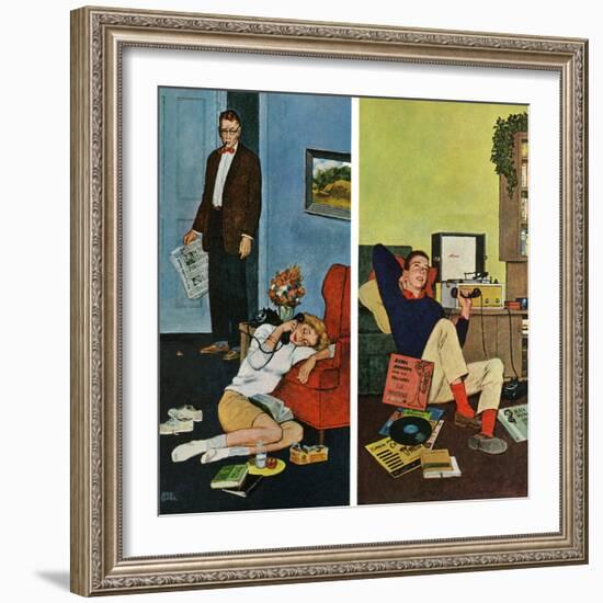 "Cool Record," February 10, 1962-Amos Sewell-Framed Giclee Print