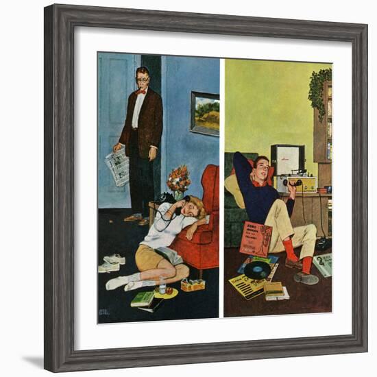 "Cool Record," February 10, 1962-Amos Sewell-Framed Giclee Print