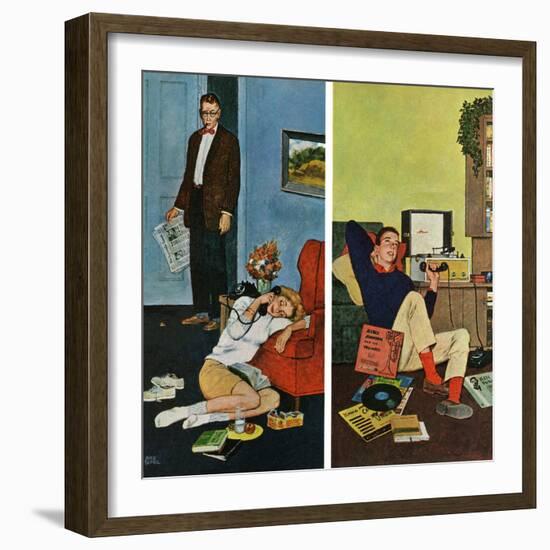 "Cool Record," February 10, 1962-Amos Sewell-Framed Giclee Print