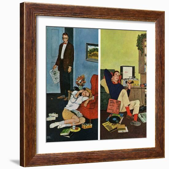 "Cool Record," February 10, 1962-Amos Sewell-Framed Giclee Print