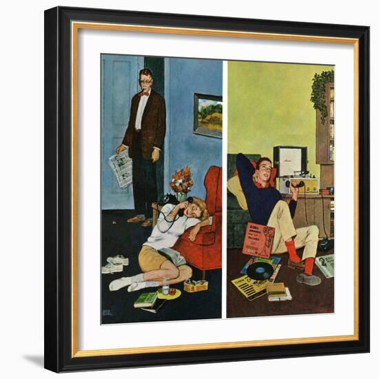 "Cool Record," February 10, 1962-Amos Sewell-Framed Giclee Print