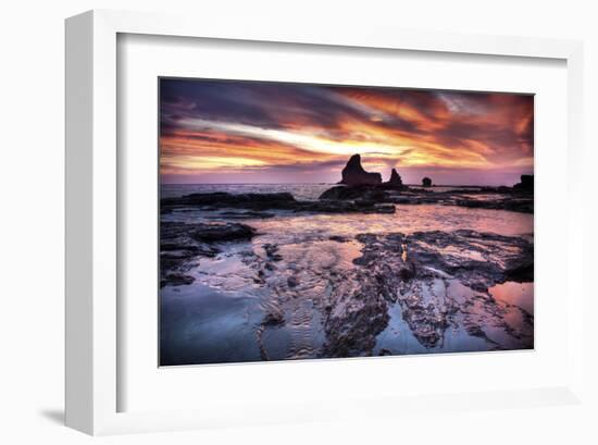 Cool Sunset over Rocks II-Nish Nalbandian-Framed Art Print