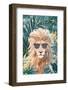 Cool Tropical Lion in Sunglasses-Sarah Manovski-Framed Photographic Print