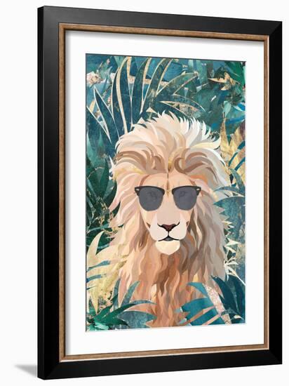 Cool Tropical Lion in Sunglasses-Sarah Manovski-Framed Giclee Print