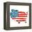 Cool USA Map with US Flag-Alisa Foytik-Framed Stretched Canvas