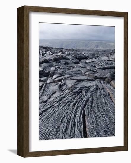 Cooled Lava from Recent Eruption, Kilauea Volcano, Hawaii Volcanoes National Park, Island of Hawaii-Ethel Davies-Framed Photographic Print