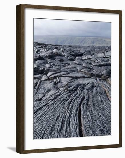 Cooled Lava from Recent Eruption, Kilauea Volcano, Hawaii Volcanoes National Park, Island of Hawaii-Ethel Davies-Framed Photographic Print