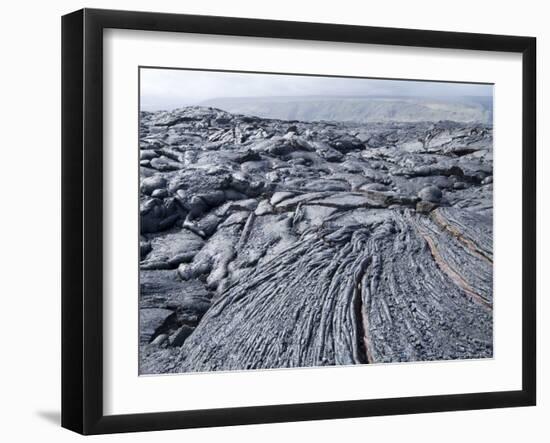 Cooled Lava from Recent Eruption, Kilauea Volcano, Hawaii Volcanoes National Park, Island of Hawaii-Ethel Davies-Framed Photographic Print