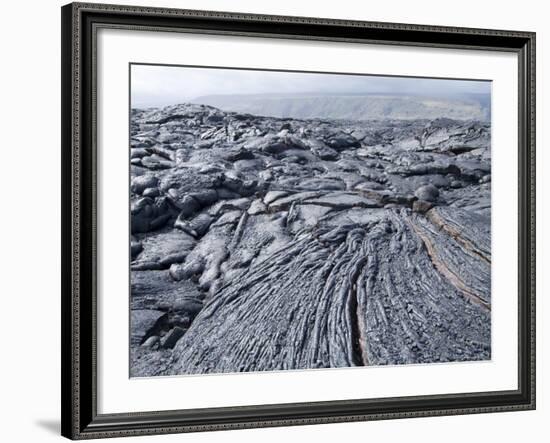 Cooled Lava from Recent Eruption, Kilauea Volcano, Hawaii Volcanoes National Park, Island of Hawaii-Ethel Davies-Framed Photographic Print