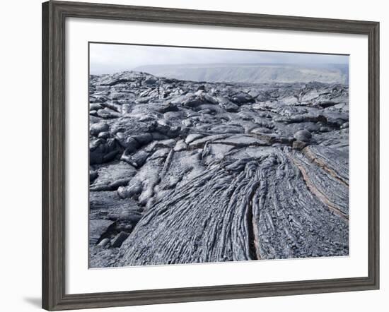 Cooled Lava from Recent Eruption, Kilauea Volcano, Hawaii Volcanoes National Park, Island of Hawaii-Ethel Davies-Framed Photographic Print