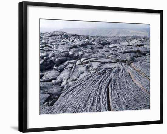 Cooled Lava from Recent Eruption, Kilauea Volcano, Hawaii Volcanoes National Park, Island of Hawaii-Ethel Davies-Framed Photographic Print