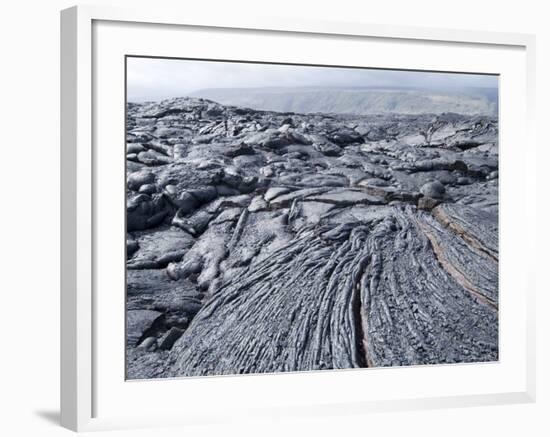 Cooled Lava from Recent Eruption, Kilauea Volcano, Hawaii Volcanoes National Park, Island of Hawaii-Ethel Davies-Framed Photographic Print