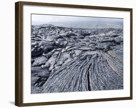 Cooled Lava from Recent Eruption, Kilauea Volcano, Hawaii Volcanoes National Park, Island of Hawaii-Ethel Davies-Framed Photographic Print