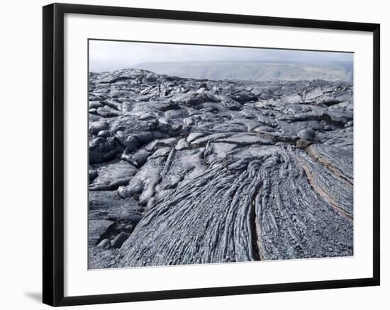 Cooled Lava from Recent Eruption, Kilauea Volcano, Hawaii Volcanoes National Park, Island of Hawaii-Ethel Davies-Framed Photographic Print