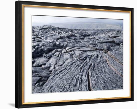 Cooled Lava from Recent Eruption, Kilauea Volcano, Hawaii Volcanoes National Park, Island of Hawaii-Ethel Davies-Framed Photographic Print