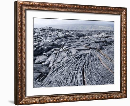 Cooled Lava from Recent Eruption, Kilauea Volcano, Hawaii Volcanoes National Park, Island of Hawaii-Ethel Davies-Framed Photographic Print