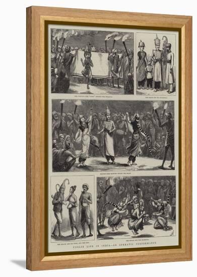 Coolie Life in India, an Operatic Performance-Harry Hamilton Johnston-Framed Premier Image Canvas