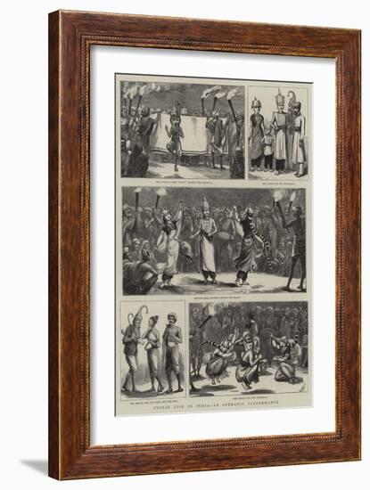 Coolie Life in India, an Operatic Performance-Harry Hamilton Johnston-Framed Giclee Print