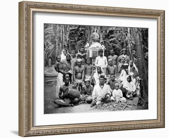 Coolies at Worship, Jamaica, C1905-Adolphe & Son Duperly-Framed Giclee Print