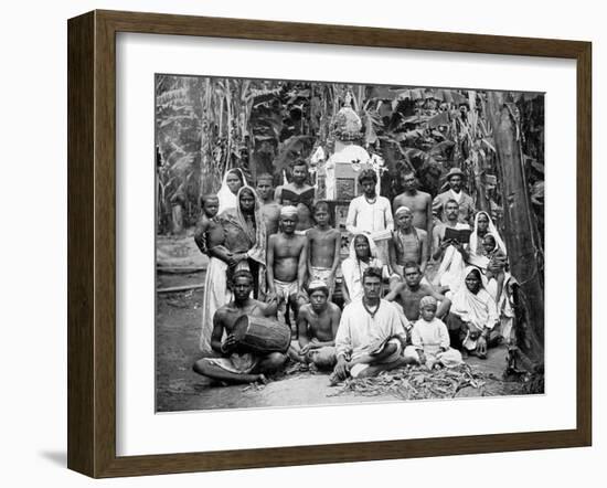 Coolies at Worship, Jamaica, C1905-Adolphe & Son Duperly-Framed Giclee Print