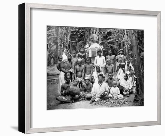 Coolies at Worship, Jamaica, C1905-Adolphe & Son Duperly-Framed Giclee Print