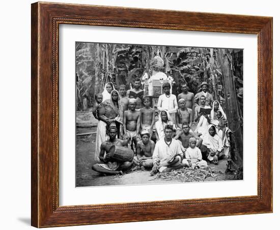 Coolies at Worship, Jamaica, C1905-Adolphe & Son Duperly-Framed Giclee Print