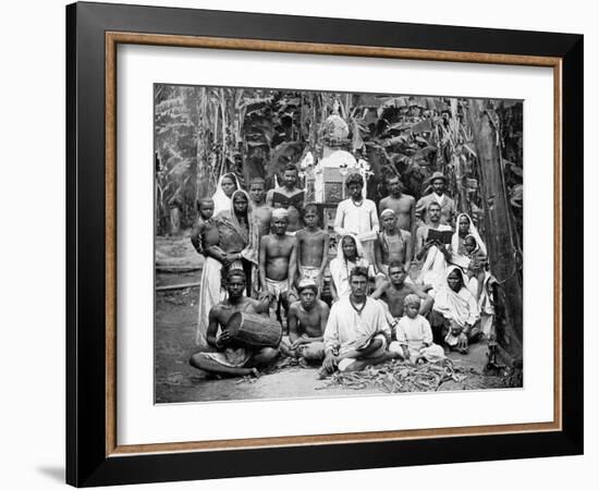 Coolies at Worship, Jamaica, C1905-Adolphe & Son Duperly-Framed Giclee Print