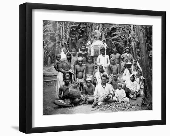 Coolies at Worship, Jamaica, C1905-Adolphe & Son Duperly-Framed Giclee Print