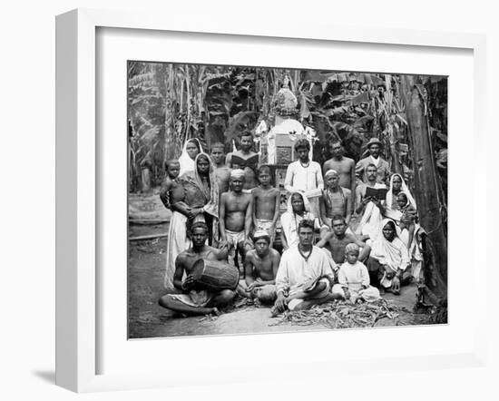 Coolies at Worship, Jamaica, C1905-Adolphe & Son Duperly-Framed Giclee Print