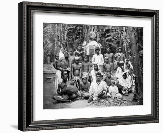 Coolies at Worship, Jamaica, C1905-Adolphe & Son Duperly-Framed Giclee Print