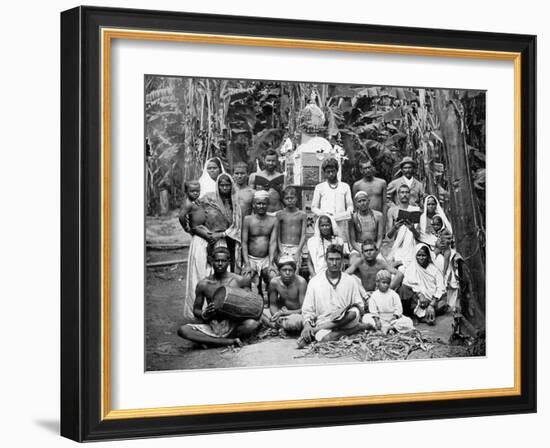 Coolies at Worship, Jamaica, C1905-Adolphe & Son Duperly-Framed Giclee Print