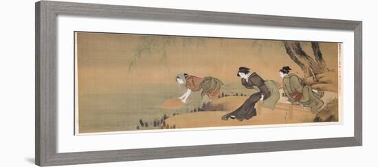 Cooling Off on a Summer Evening-Katsushika Hokusai-Framed Giclee Print