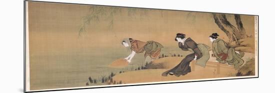 Cooling Off on a Summer Evening-Katsushika Hokusai-Mounted Giclee Print