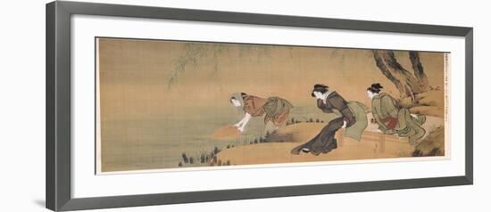 Cooling Off on a Summer Evening-Katsushika Hokusai-Framed Giclee Print