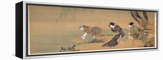 Cooling Off on a Summer Evening-Katsushika Hokusai-Framed Premier Image Canvas