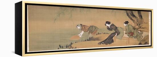 Cooling Off on a Summer Evening-Katsushika Hokusai-Framed Premier Image Canvas