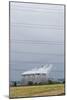 Cooling Towers and Overhead Power Lines in Rural Landscape-null-Mounted Photographic Print