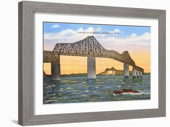 Cooper River Bridge, Charleston, South Carolina-null-Framed Art Print