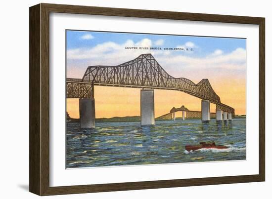 Cooper River Bridge, Charleston, South Carolina-null-Framed Art Print