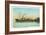 Coos Bay, Oregon - Ships Loading Lumber Scene-Lantern Press-Framed Art Print