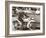 Cop on Motorcycle in Parade-null-Framed Art Print