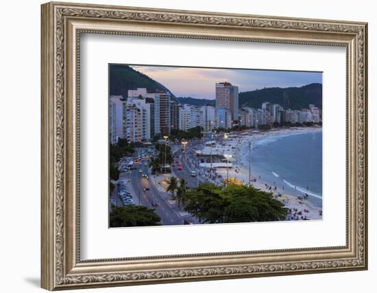 Copacabana at Night, Rio De Janeiro, Brazil, South America-Gabrielle and Michael Therin-Weise-Framed Photographic Print