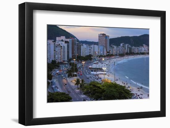 Copacabana at Night, Rio De Janeiro, Brazil, South America-Gabrielle and Michael Therin-Weise-Framed Photographic Print